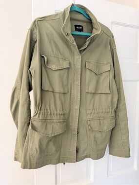 Stoosh Olive Utility Jacket with Front Flap Pockets